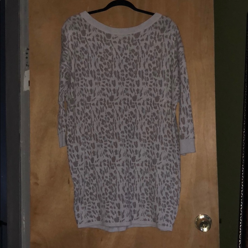 Large express leopard print sweater dress..
